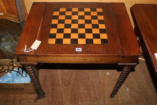 19th century rosewood games table